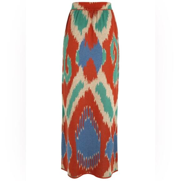 Peruvian Connection Abstract Multicolored Tashkent Maxi Skirt - Large - Picture 2 of 10